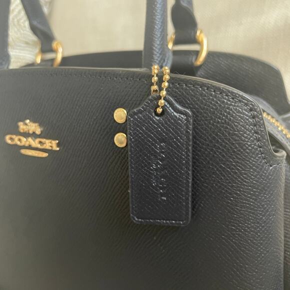 Coach Mini Lillie Carryall Satchel Navy Blue Leather | Crossbody Strap 91140 - Picture 8 of 8